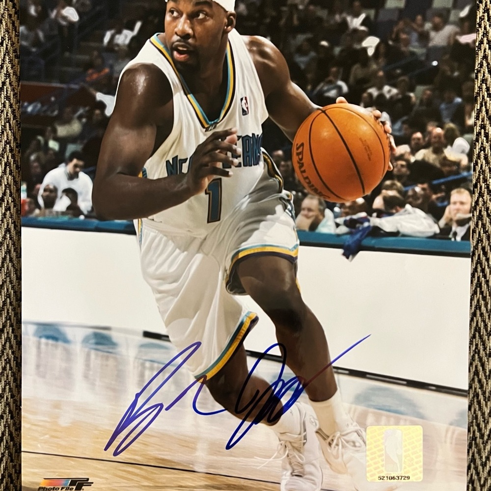 Baron Davis Signed 8x10 NBA color photo with COA